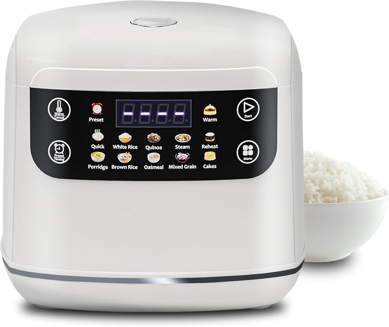 Rice Cooker 10 Cup - Portable Digital Rice Cooker, 6-Cup Uncooked/12-Cup
