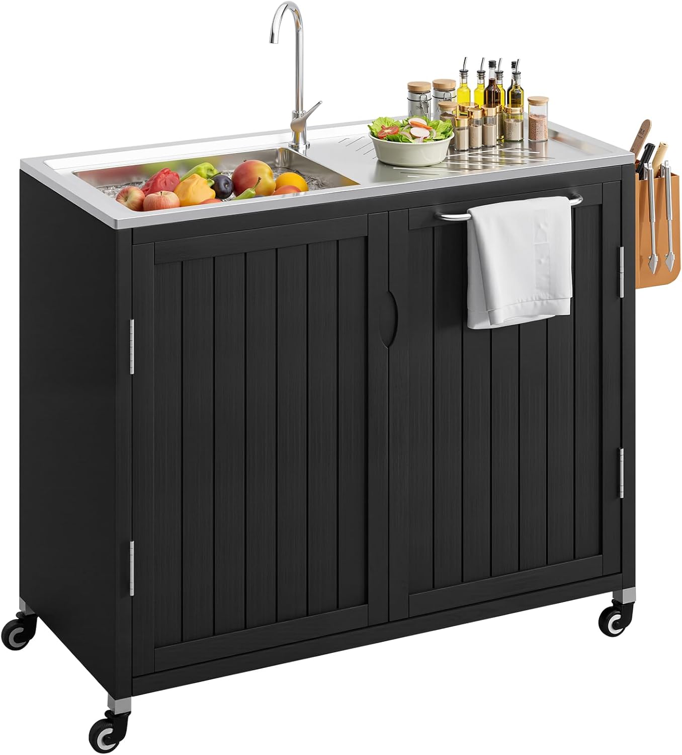 Kitchen Appliances Organizer - Outdoor Kitchen Island with 304 Stainless