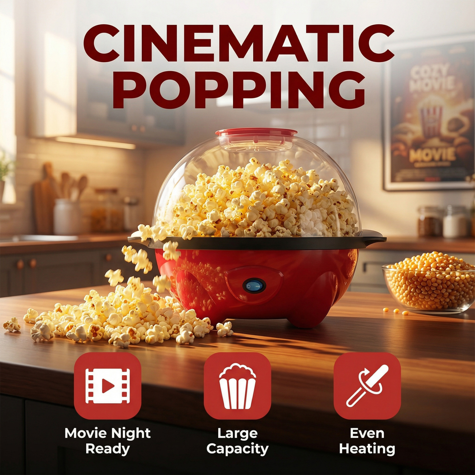 Air Popcorn Maker - Export European Standard Household Electric Popcorn