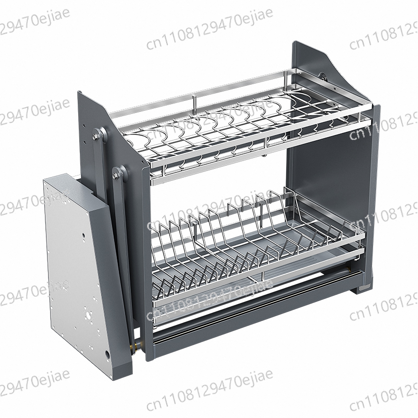 Kitchen Appliances Organizer - AngelParticle Smart Pull-Down Dish Rack –