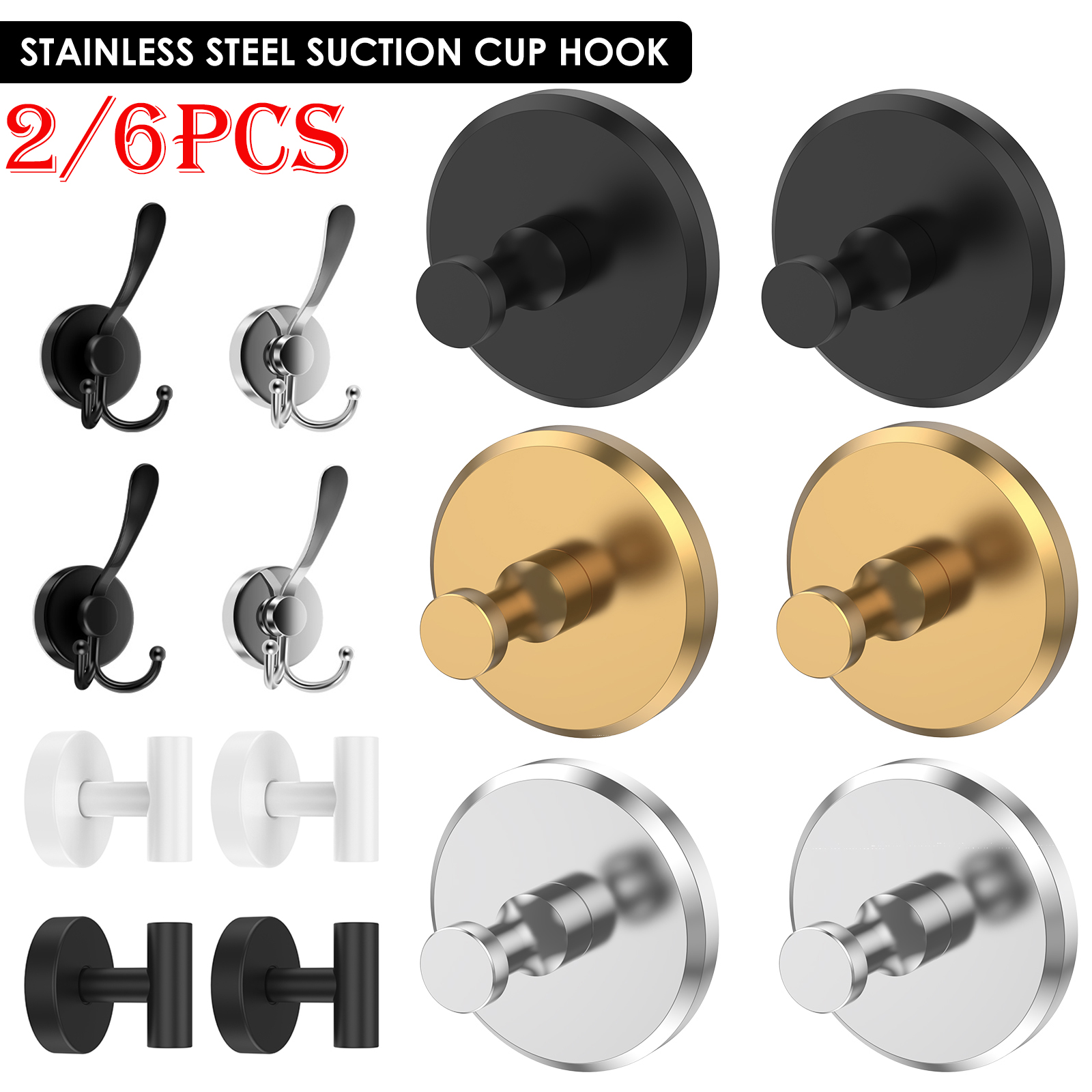 2/6Pcs Stainless Steel Suction - Kitchen Appliances Shelves recensie en prijs