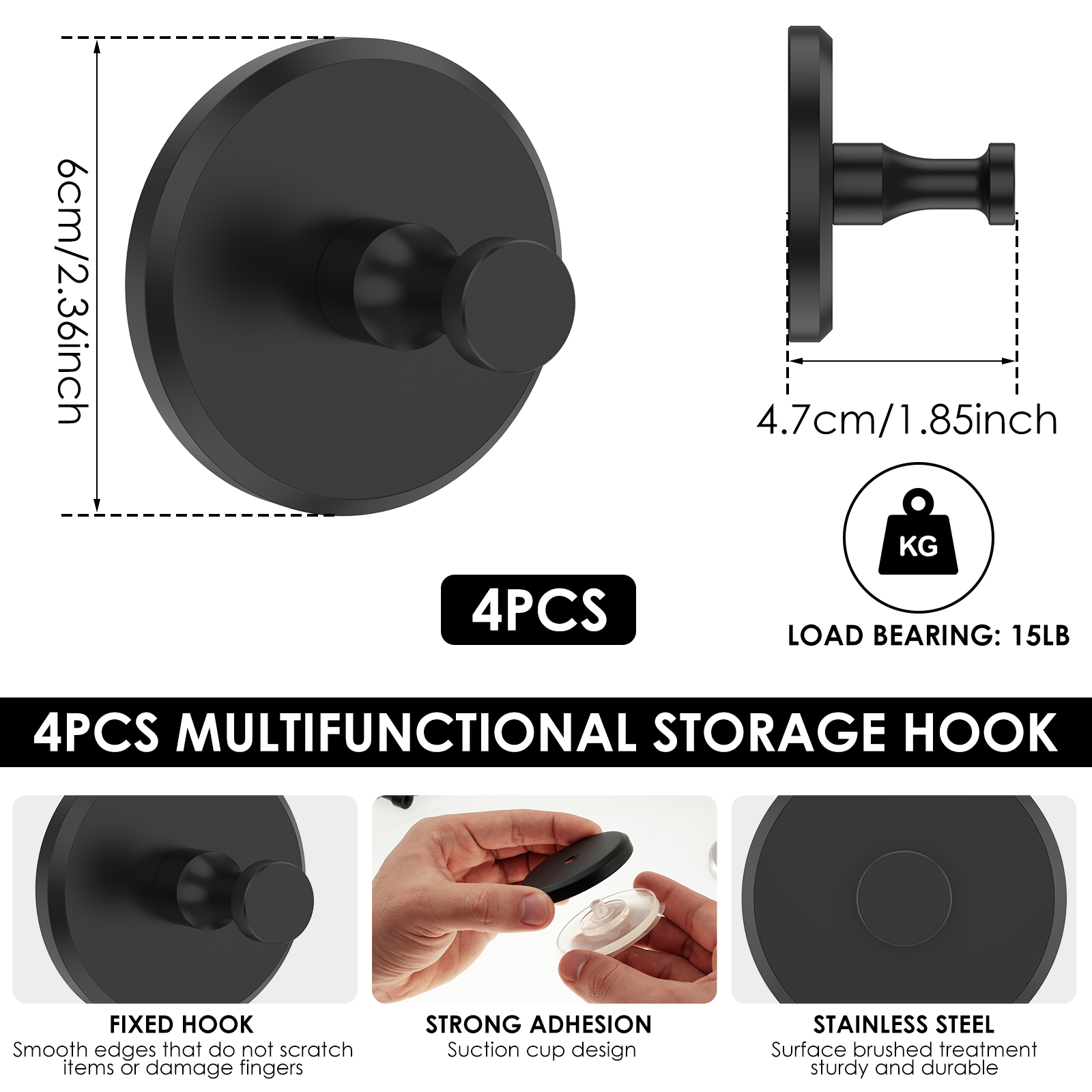 2/6Pcs Stainless Steel Suction - Kitchen Appliances Shelves recensie en prijs