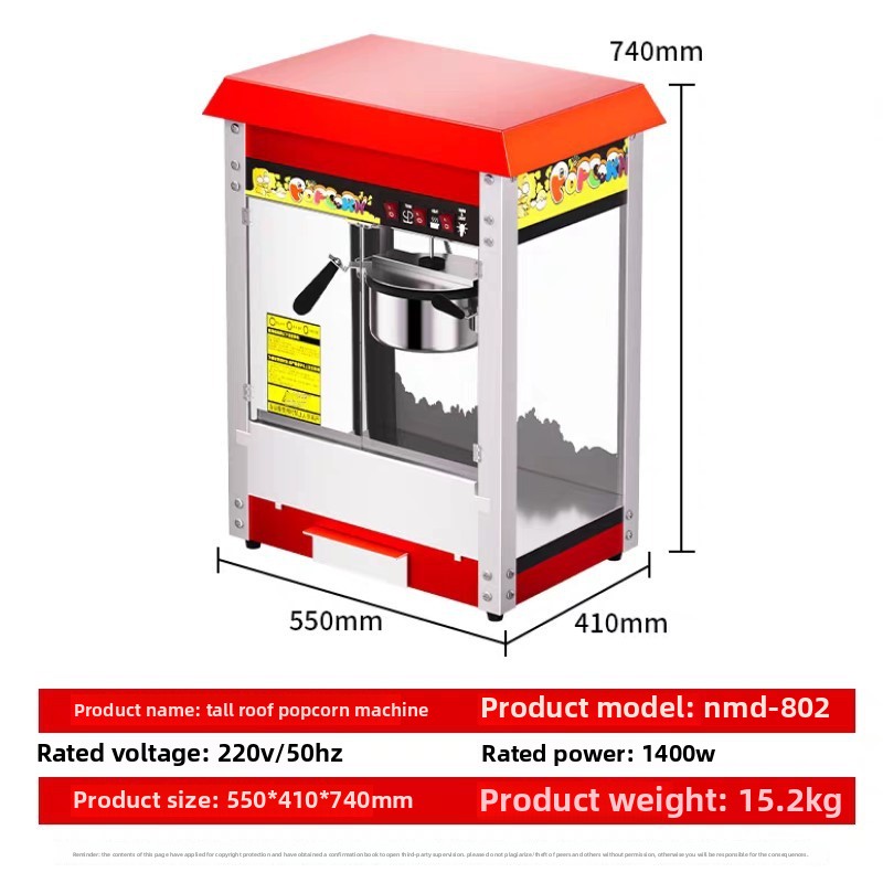 Commercial Retro Automatic Puf - Air Popcorn Maker recensie en prijs