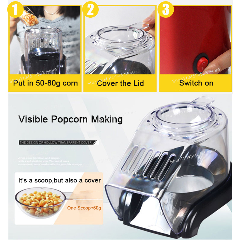 Oil-free air Corn machine,Pipo - Air Popcorn Maker recensie en prijs