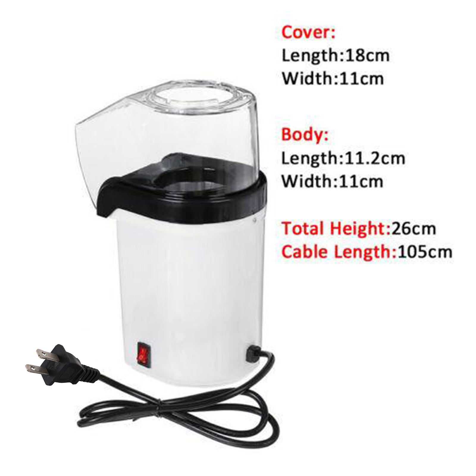 Automatic Oil free Hot Air Pop - Air Popcorn Maker recensie en prijs