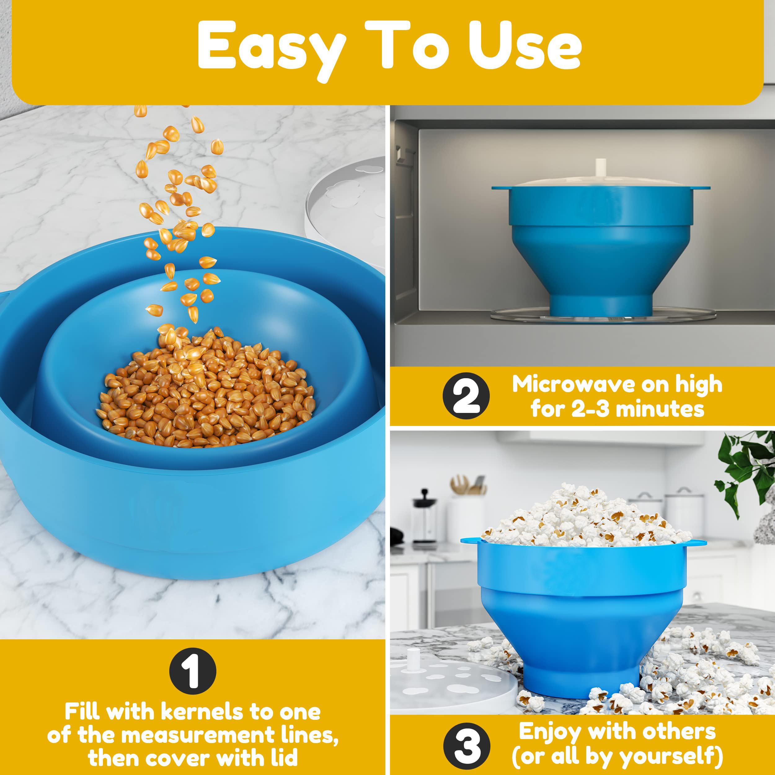 Microwave Silicone Popcorn Pop - Air Popcorn Maker recensie en prijs