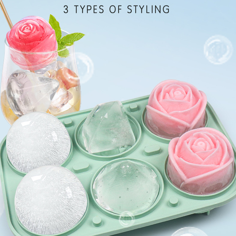 3D Rose Diamond Round Ice Cube - Kitchen Appliances Shelves recensie en prijs