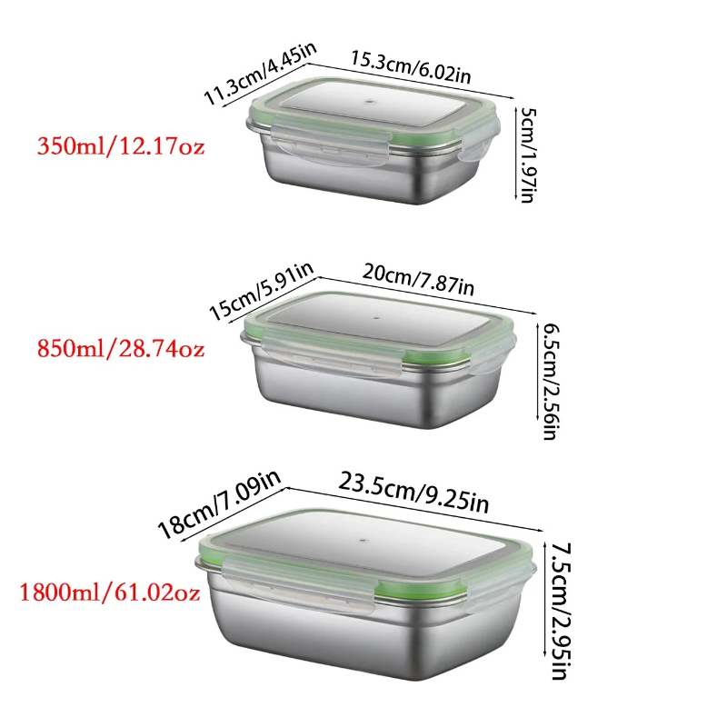 304 Stainless Steel Lunch Box  - Kitchen Appliances Organizer recensie en prijs